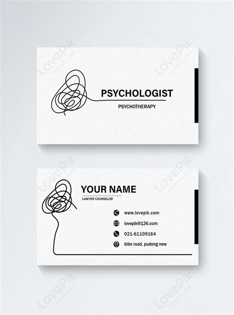 psychologist business card template.